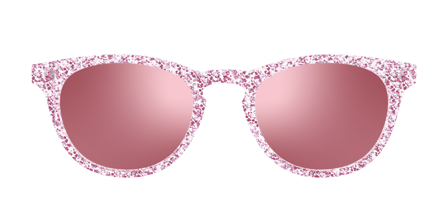 The Polarized Rose Gold Sparkle Sun Top - Front Top Image - Pair Eyewear