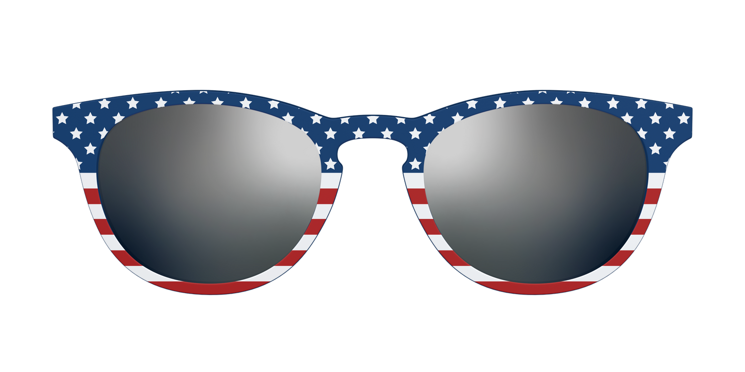 The Polarized Stars & Stripes Sun Top - Front Top Image - Pair Eyewear