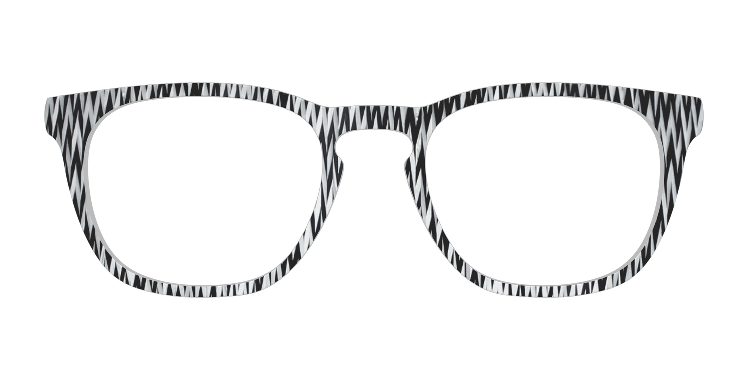 The B&W Chevron - Front Top Image - Pair Eyewear