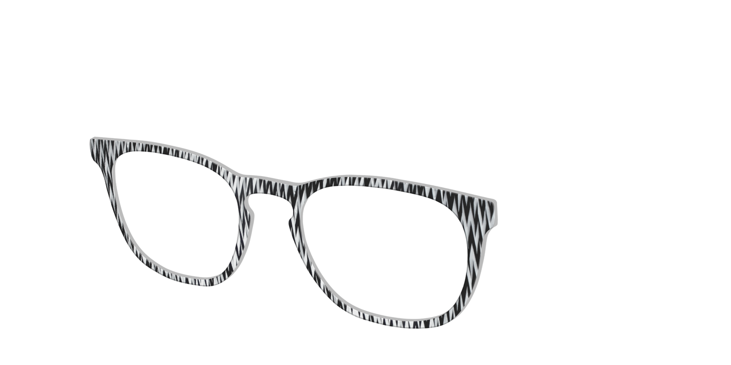 The B&W Chevron - Angle Top Image - Pair Eyewear