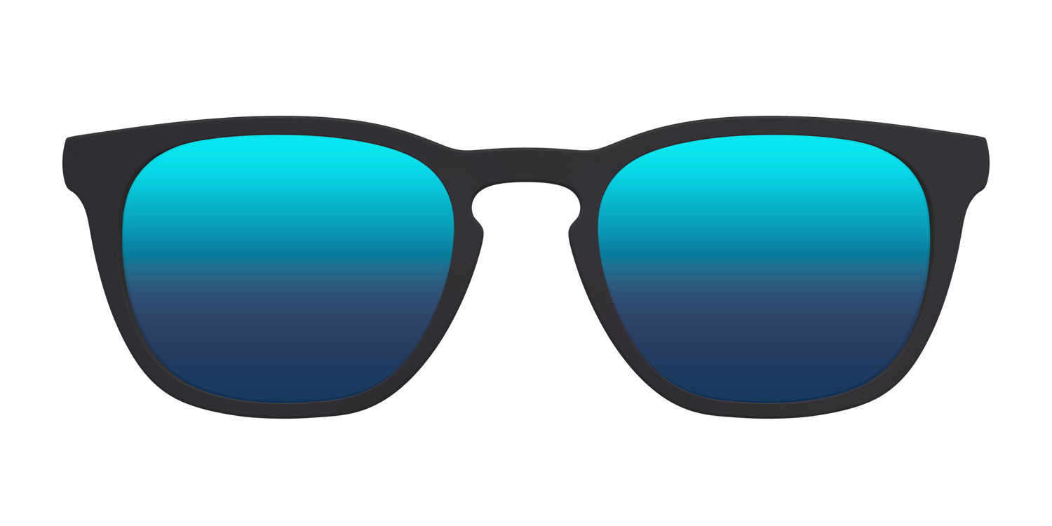 The Polarized Blue Reflective Sun Top - Front Top Image - Pair Eyewear