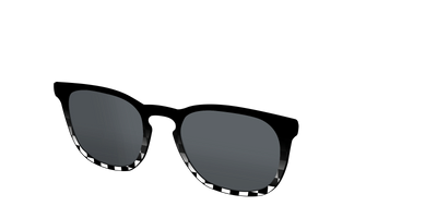 The Polarized Checkerboard Fade Sun Top - Angle Top Thumbnail - Pair Eyewear