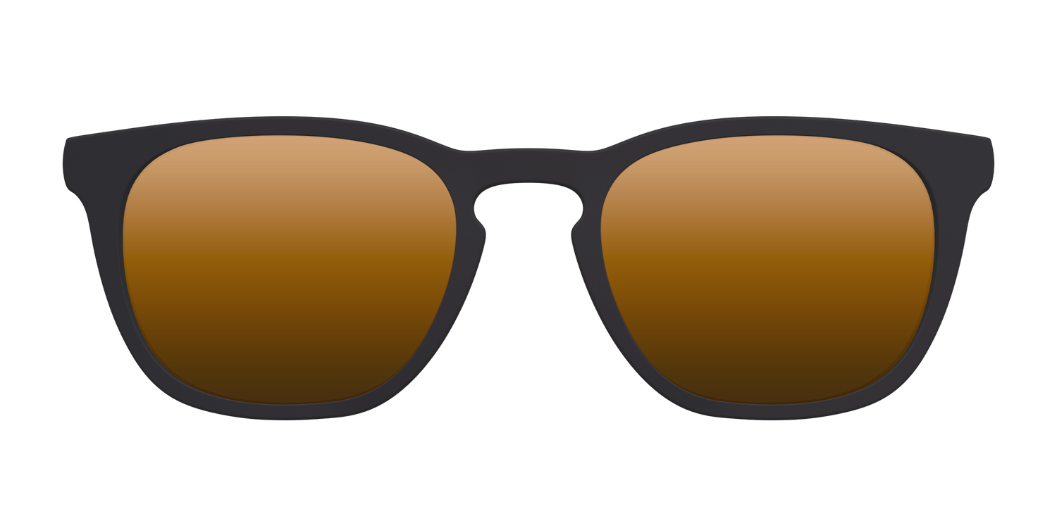The Polarized Gold Reflective Sun Top - Front Top Image - Pair Eyewear