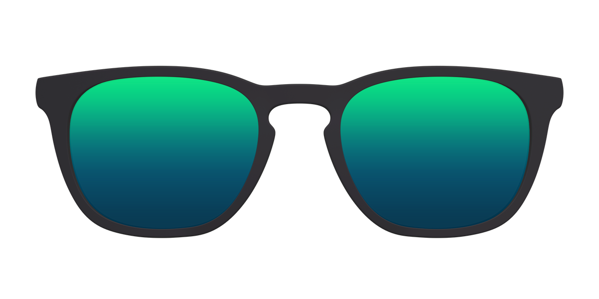 The Polarized Green Reflective Sun Top - Front Top Image - Pair Eyewear