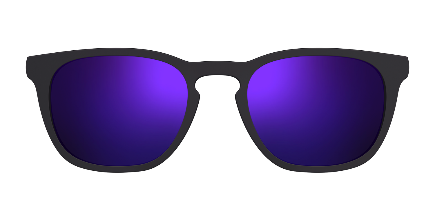 The Polarized Purple Reflective Sun Top - Front Top Image - Pair Eyewear