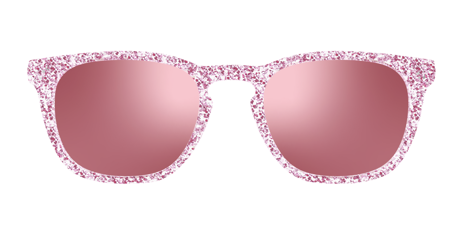 The Polarized Rose Gold Sparkle Sun Top - Front Top Image - Pair Eyewear
