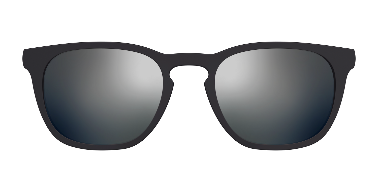 The Polarized Silver Reflective Sun Top - Front Top Image - Pair Eyewear