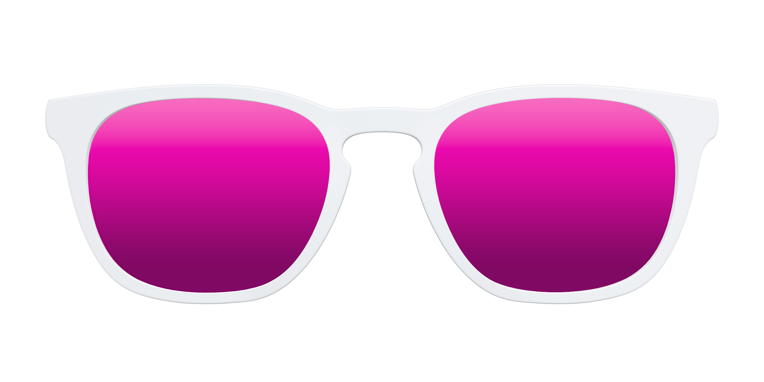 The Polarized White Sun Top - Front Top Image - Pair Eyewear